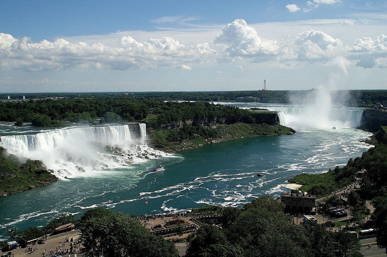 The three falls of Niagara.