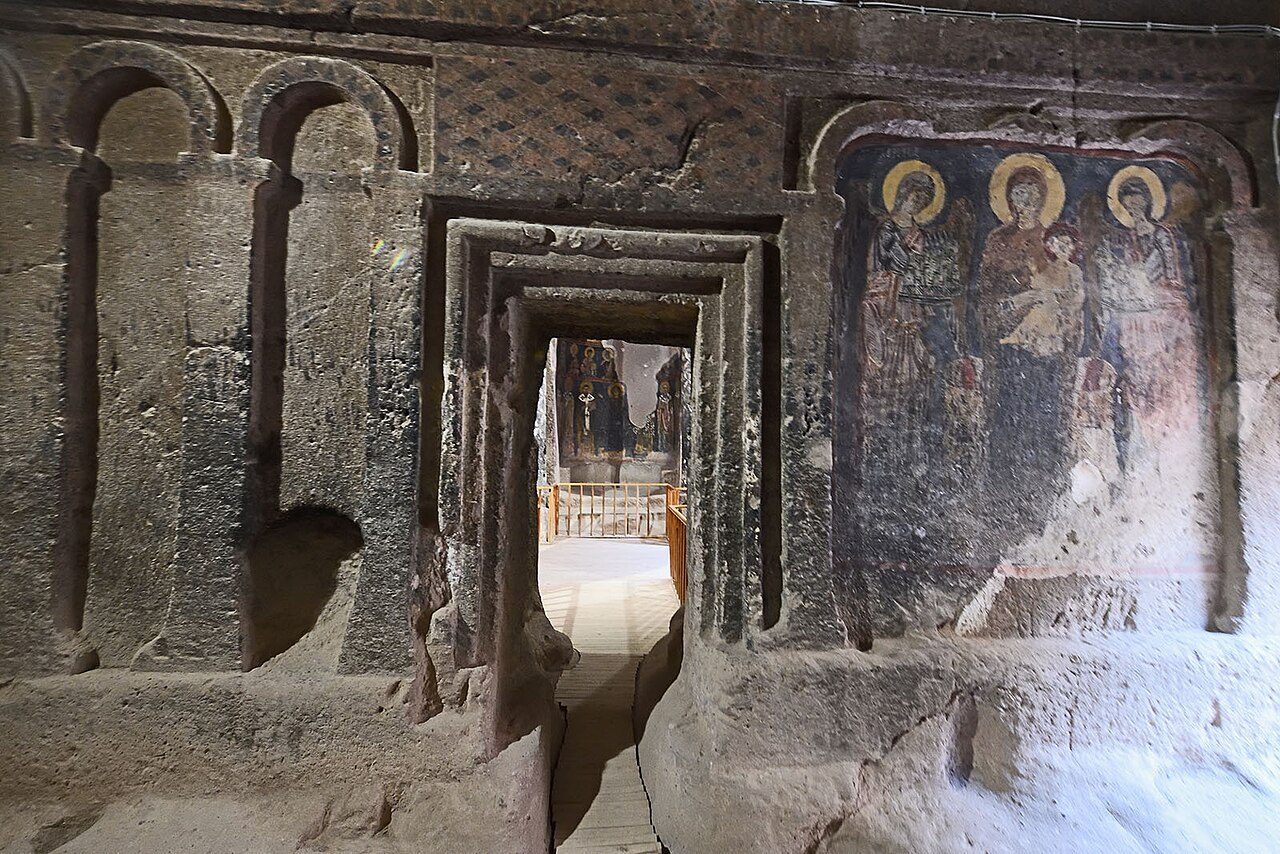The narthex of Gümüşler Monastery.