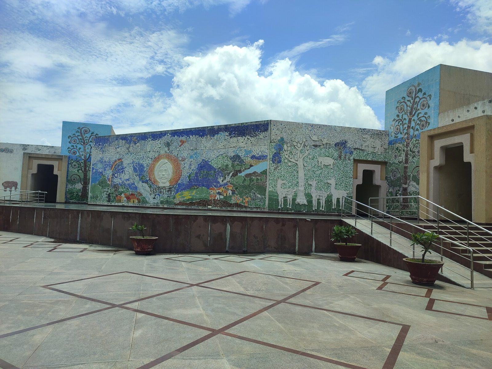 The open-air auditorium at the museum.